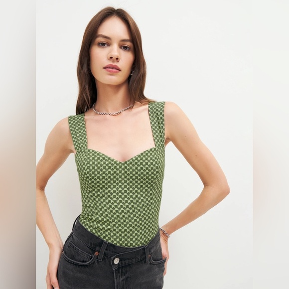 NWT Reformation Hester Top – Piccolo Print, Size 12 - Picture 1 of 5